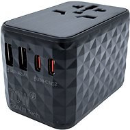 CROSSIO ChargeMe Adapter PD70W 2C+2A GaN III QC4+ - Reiseadapter
