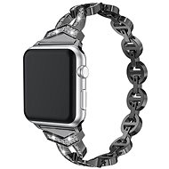 Case4mobile Řemínek Crystal pro Apple Watch 42/44/45/49 mm - černý - Watch Strap