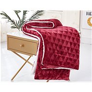 Top blanket lamb 150×200 - Triangles - Red - Blanket
