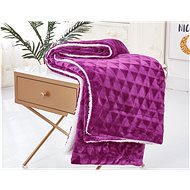 Top blanket lamb 150×200 - Triangles - Fuchsia - Blanket