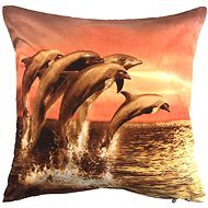 TopCushions 3D cover 45×45 - Dolphins - Bed Linen