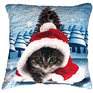TopCushions 3D pillowcase 45×45 - Christmas kitten - Bed Linen
