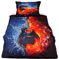 TopSheets 3D bedding 140×200+70×90 - Guitar - Bed Linen