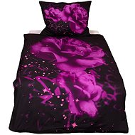 TopSheets 3D bedding 140×200+70×90 - Purple rose - Bed Linen