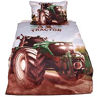 TopSheets 3D bedding 140×200+70×90 - Tractor green - Bed Linen