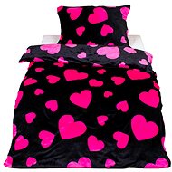 TopSheets Premium microflannel bedding 140×200+70×90 - Heart - Bed Linen
