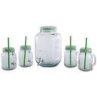 CS Solingen Drink Dispenser and Glass Set 4pcs Green - Drinks Dispenser