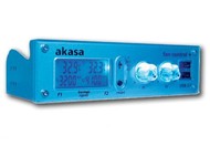 Akasa AK-FC-05, modrý (blue), panel do 5.25" pozice, 2 ovladače otáček, USB2.0, monitorování teploty - Front Panel