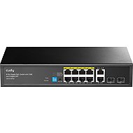 CUDY 8-Port Gigabit PoE+ Switch with 2 GbE and 2 Gigabit SFP - Switch
