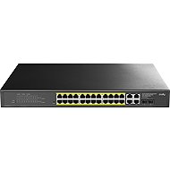 CUDY 24-Port Gigabit Light Managed PoE+ Switch with 2 GbE and 2 Combo Ports - Switch