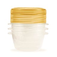 CURVER TAKE AWAY TWIST set 3x 0.5l, orange lid - Food Container Set