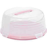 CURVER CAKE BOX Tortenbutler Kuchenbehälter - 34,7 cm x 15,6 cm x 34,7 cm - pink - Tablett