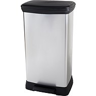 Curver Deco Bin Duo 23L+23L, Silver - Rubbish Bin