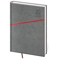 Helma diář denní A5 Grife šedo/červený 2023 - Diář