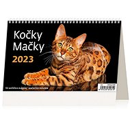 Helma Stolní kalendář Kočky/Mačky 2023 - Stolní kalendář