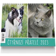 Vikpap Stolní kalendář Čtyřnozí přátelé 2023 - Stolní kalendář