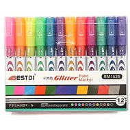 Vikpap Popisovače akrylové 12 barev hrot 2-3mm Glitter - Marker