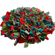 Sniffing rug Grey-red-green-turquoise Size: 30x15cm - Snuffle Mat