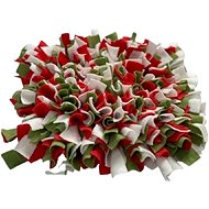 Sniffing rug Red-green-white Size: 30x30cm - Snuffle Mat