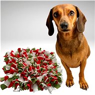 Sniffing rug Red-green-white Size: 30x15cm - Snuffle Mat