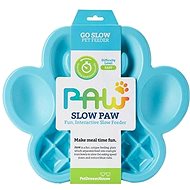 PetDreamHouse Interactive Anti-Gulping Bowl Paw Slow, Blue 36cm - Dog Bowl