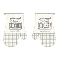 Praktik Kitchen mitt 2 pcs Mom´s kitchen grey 18×27 cm - Oven Mitt