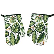 Praktik Kitchen mitt 2 pcs Monstera green - Oven Mitt