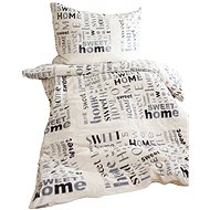 Jerry Fabrics Linen microflannel Home sweet home 140 × 200, 70 × 90 cm - Bed Linen