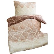 Jerry Fabrics Microflannel bed linen Kara beige 140 × 200, 70 × 90 cm - Bed Linen