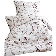 Jerry Fabrics Linen microflannel Marble brown 140 × 200, 70 × 90 cm - Bed Linen
