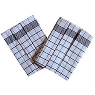 Svitap sleepwell Towel Negative Egyptian cotton 50×70 cm white/dark brown 3 pcs - Kitchen Towel