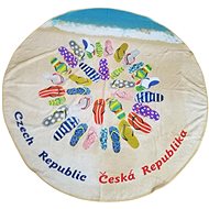 Jahu Beach towel circle Flip flops w.150 cm - Bath Towel