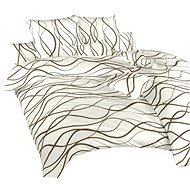 DADKA Waves brown on banana 140 × 200 cm - Bed Linen