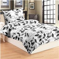 Jahu Sheets microflannel Edera grey 140×200, 70×90 cm - Bed Linen