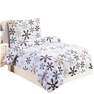 Jahu Linen microflannel Snowflake brown 140×200, 70×90 cm - Bed Linen