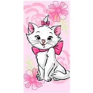 Jerry Fabrics Marie Cat "Pink flower" 70x140 cm - Children's Bath Towel