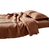 Dadka Linen muslin 140 × 200, 70 × 90 cm brown - Bed Linen