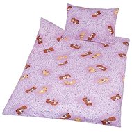 Hybler textile cotton Bear flower pink 90×130, 45×60 cm - Children's Bedding