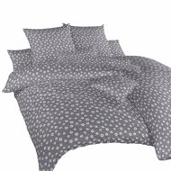 Dadka Agnes cotton 140 × 200, 70 × 90 cm,, white on dark grey - Bed Linen