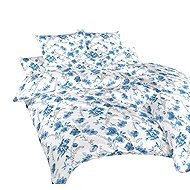 Dadka cotton bed linen Blue flowers, 140 × 200 cm, 70 × 90 cm - Bed Linen