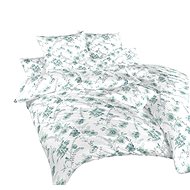 Dadka Cotton Mint Flower on White - Bed Linen