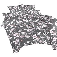Dadka cotton Flower on grey - Bed Linen