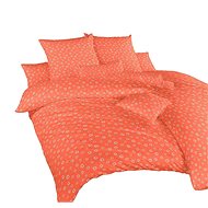 Dadka crepe Agnes white on salmon - Bed Linen