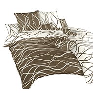 Dadka crepe Waves banana/brown DUO - Bed Linen