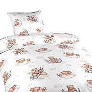 Dadka Linen cotton Teddy Bear plane 140 × 200, 70 × 90 cm - Bed Linen