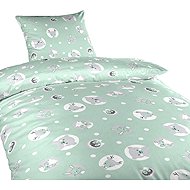 Dadka Linen cotton Animals mint 140 × 200, 70 × 90 cm - Bed Linen