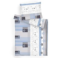 Dadka Linen flannel Fleur grey-blue 140 × 200, 70 × 90 cm - Bed Linen