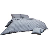 Dadka Linen satin gray stripe 2,5 cm, 140 × 200 cm, 70 × 90 cm - Bed Linen