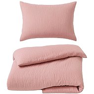 DADKA Linen muslin 140 × 200, 70 × 90 cm, violet-rose - Bed Linen