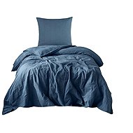 DADKA Linen muslin 140 × 200, 70 × 90 cm, porcelain blue - Bed Linen